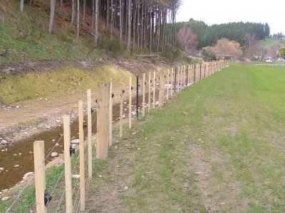 Higgins waterways management fencing in Nelson Tasman